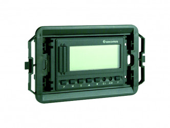 K483B - Digitální prosotrový termostat, interface do stěny s použitím krabice K489 - připojení na sběrnici.