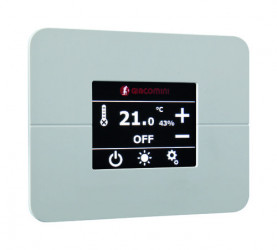 K493TW - Prostorový termostat s dotykovým LCD displejem a čidlem vlhkosti. 