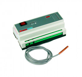 PM100P - Připojovací modul pro termoelektrické hlavy, termostaty a čerpadlo, s havarijním čidlem.