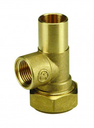 R531 - Připojovací T-kus pro teploměr R540Y002 3/8" na rozdělovače R553D, R553S, R551S, R53, R557, mosazný.